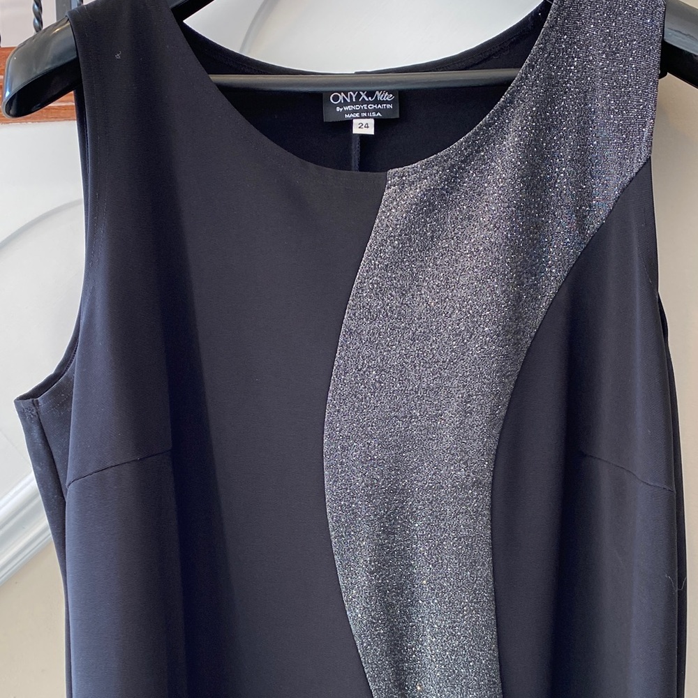 Onyx Nite Black and Silver Maxi Dress - Picture 3 of 7